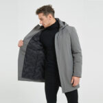 High end business storm jacket windproof and warm down jacket source factory DVS004